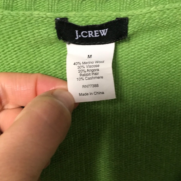 JCrew green/blue/grey argyle v neck sweater M - Picture 2 of 6